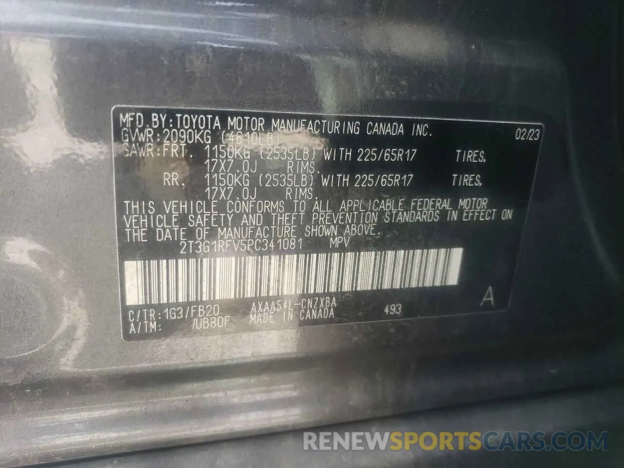 13 fotografías del automóvil dañado 2T3G1RFV5PC341081 TOYOTA RAV4 2023