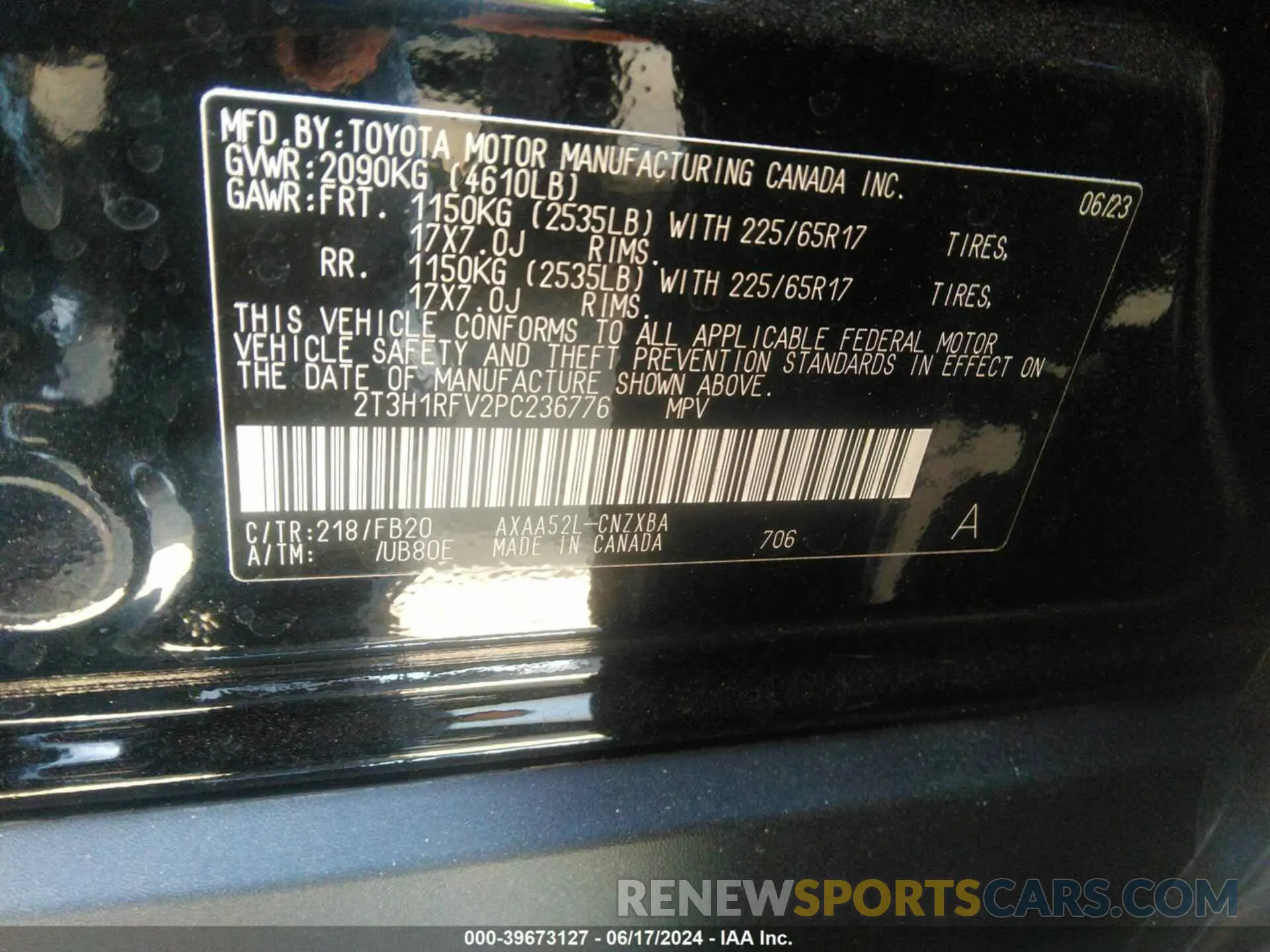 9 fotografías del automóvil dañado 2T3H1RFV2PC236776 TOYOTA RAV4 2023