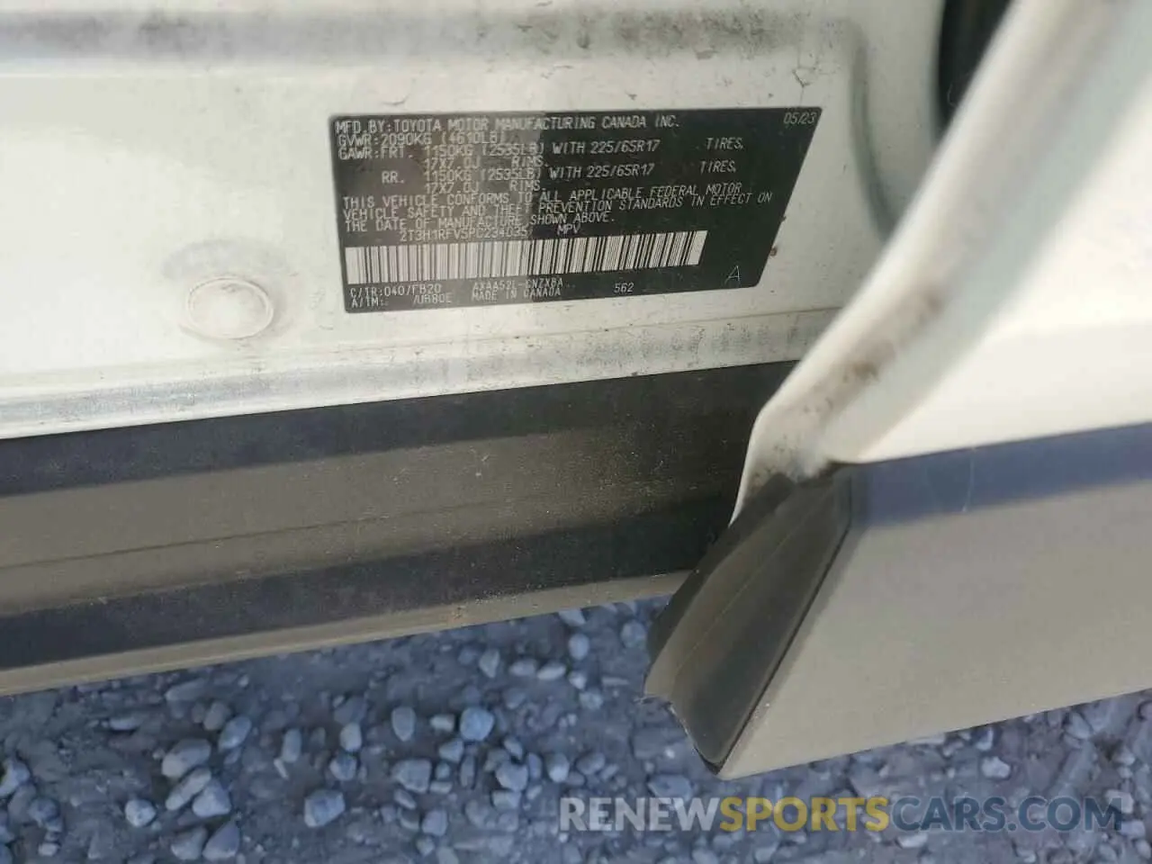 14 fotografías del automóvil dañado 2T3H1RFV5PC234035 TOYOTA RAV4 2023
