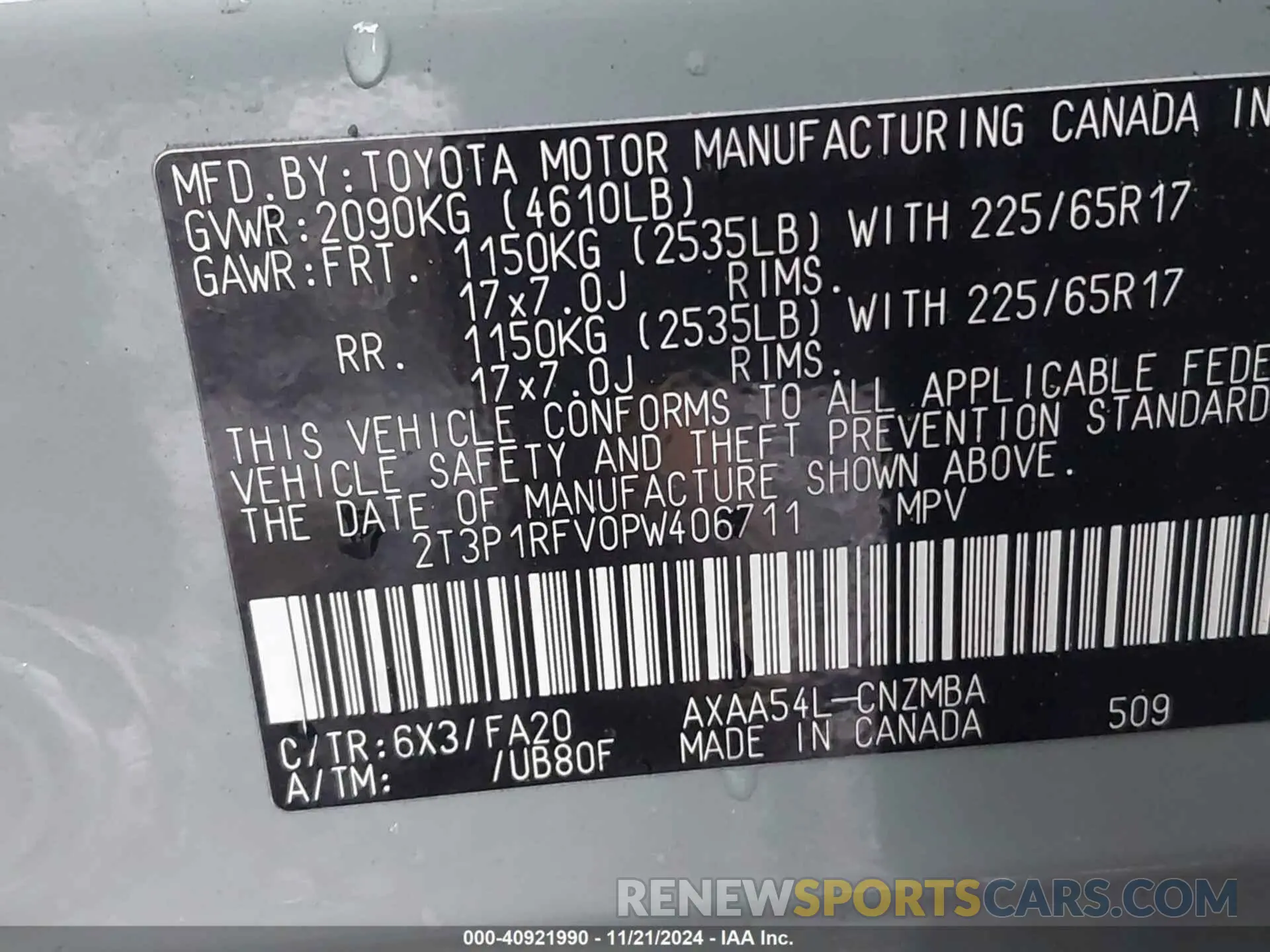 9 fotografías del automóvil dañado 2T3P1RFV0PW406711 TOYOTA RAV4 2023