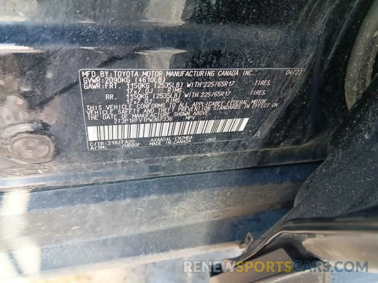 12 fotografías del automóvil dañado 2T3P1RFV1PW367336 TOYOTA RAV4 2023