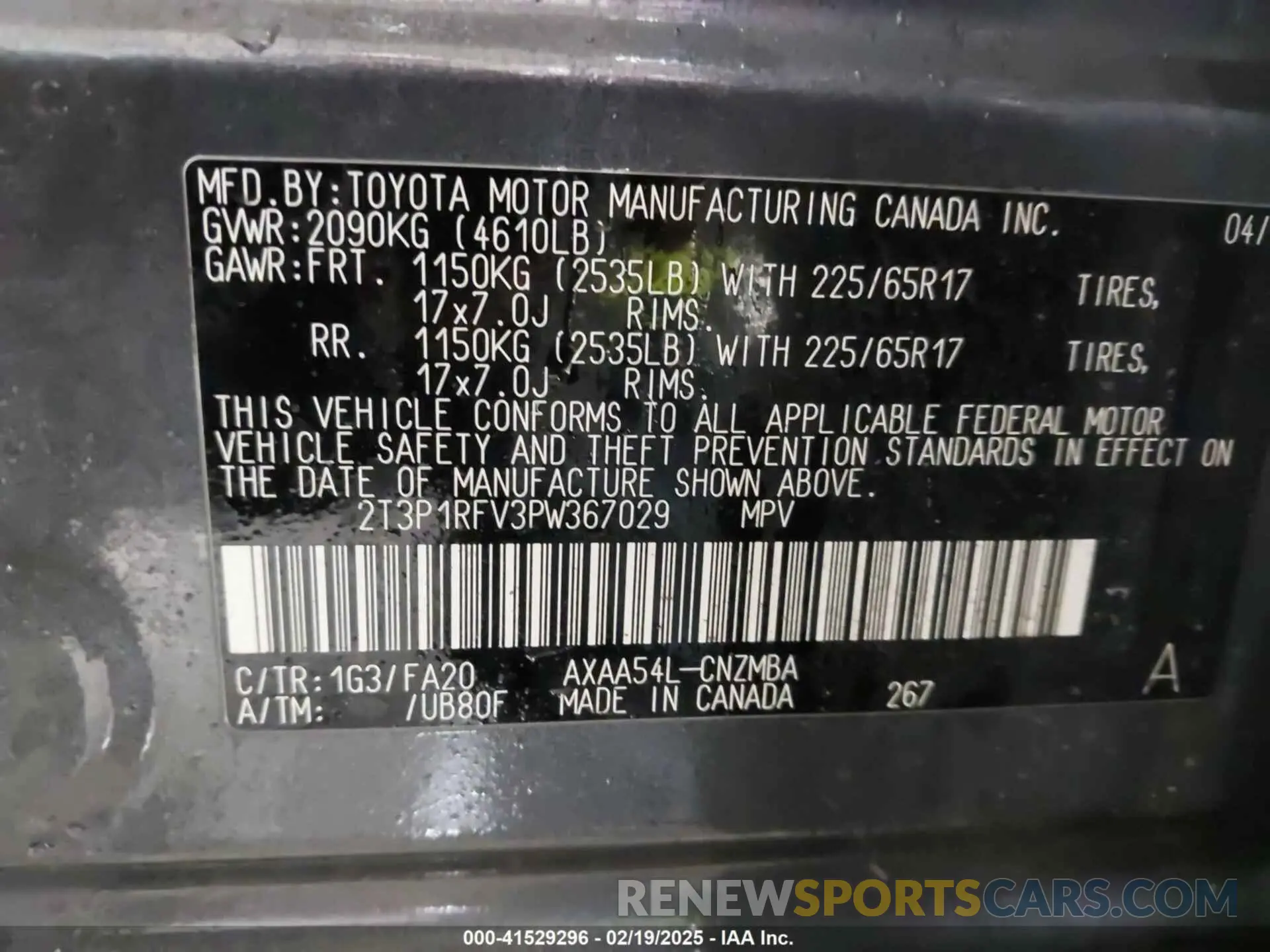 9 fotografías del automóvil dañado 2T3P1RFV3PW367029 TOYOTA RAV4 2023
