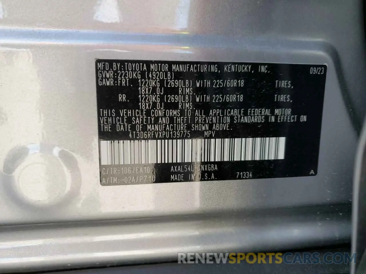 13 fotografías del automóvil dañado 4T3D6RFVXPU139775 TOYOTA RAV4 2023