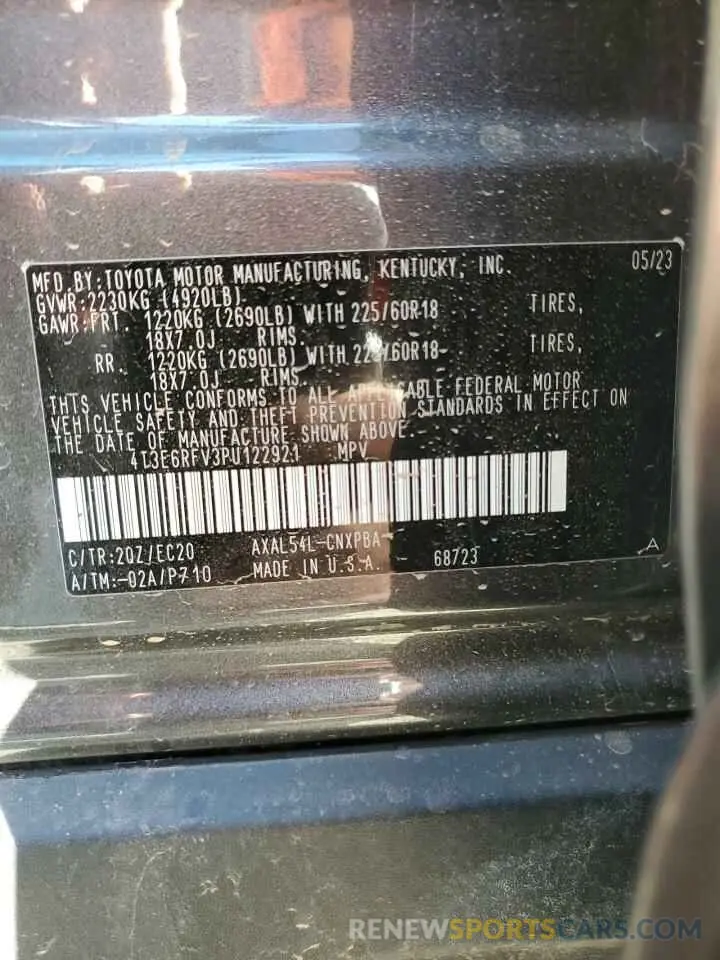 13 fotografías del automóvil dañado 4T3E6RFV3PU122921 TOYOTA RAV4 2023