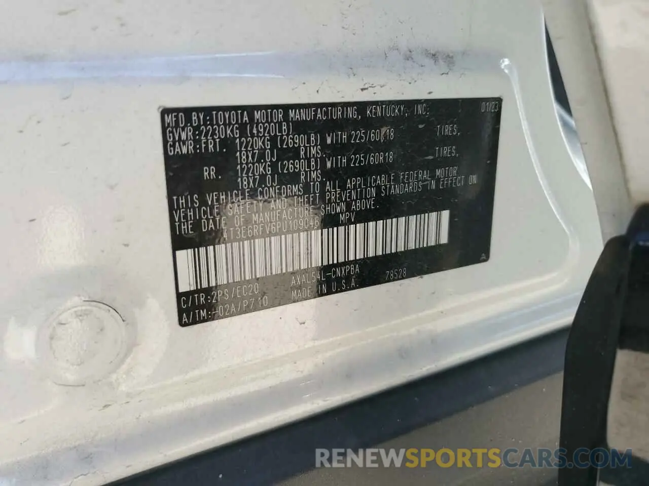 13 fotografías del automóvil dañado 4T3E6RFV6PU109046 TOYOTA RAV4 2023