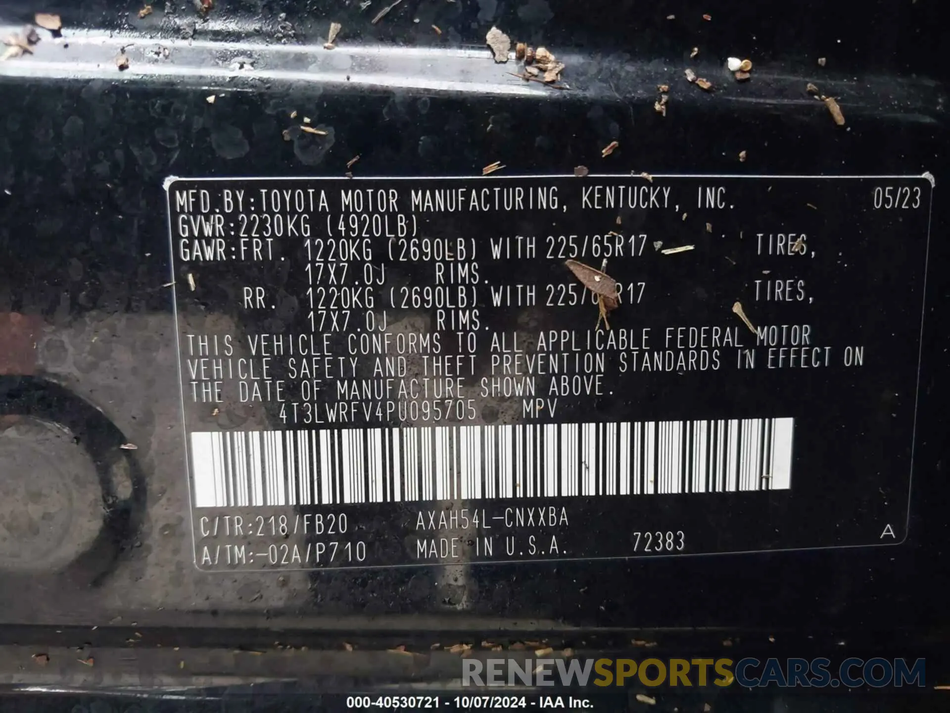 9 fotografías del automóvil dañado 4T3LWRFV4PU095705 TOYOTA RAV4 2023