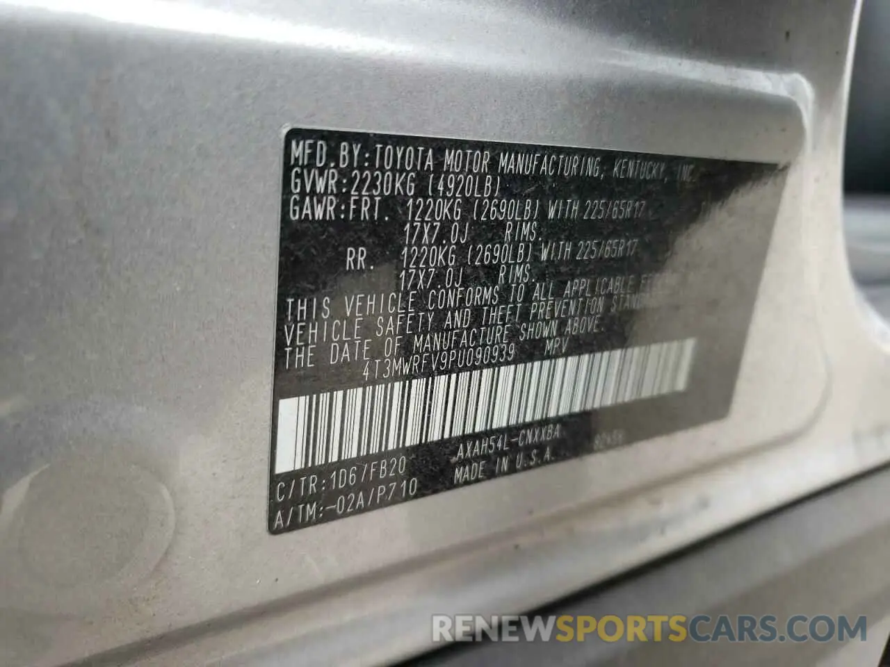 15 fotografías del automóvil dañado 4T3MWRFV9PU090939 TOYOTA RAV4 2023