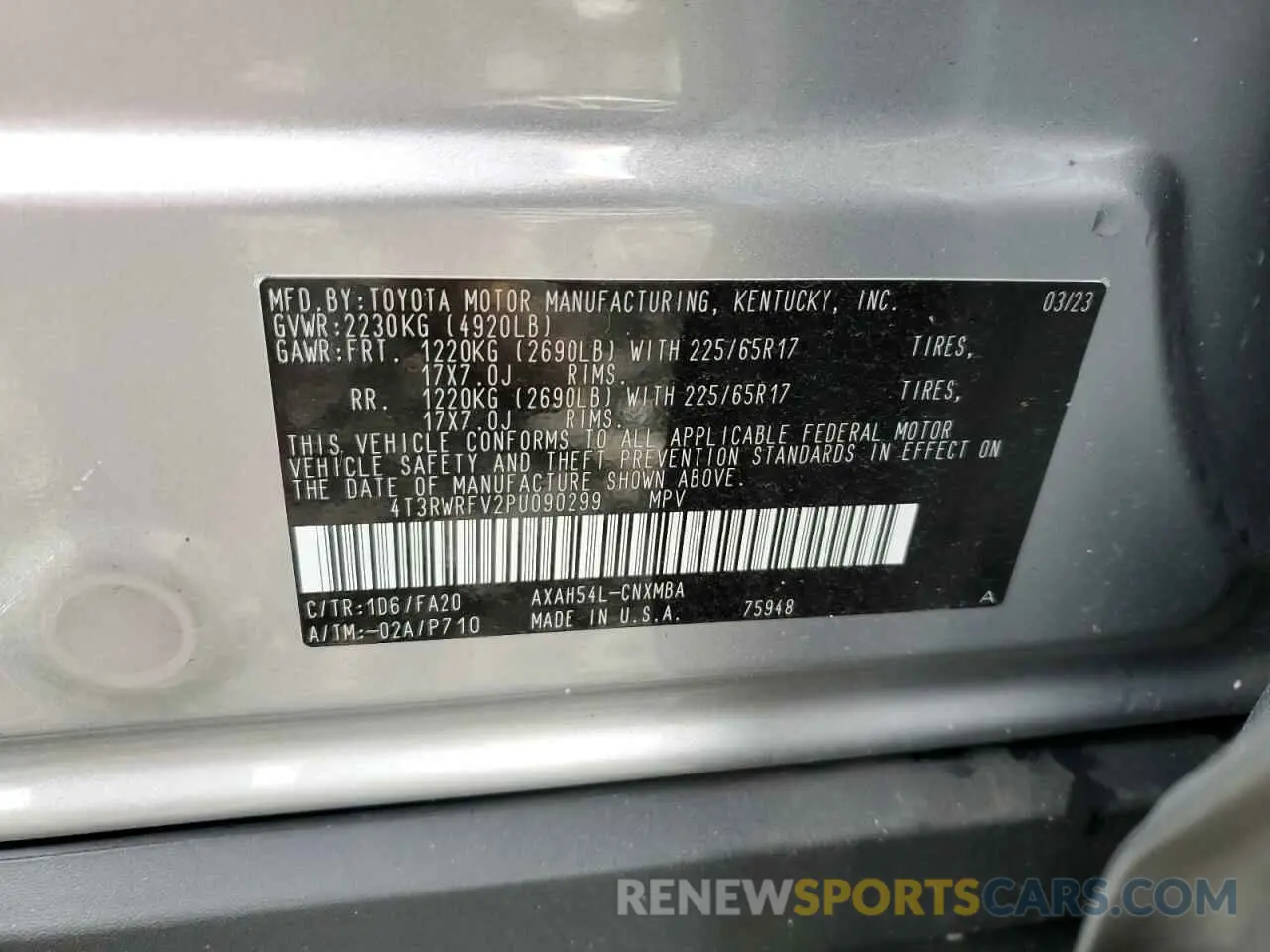 13 fotografías del automóvil dañado 4T3RWRFV2PU090299 TOYOTA RAV4 2023