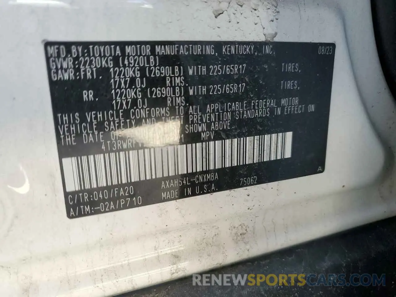 13 fotografías del automóvil dañado 4T3RWRFV2PU103231 TOYOTA RAV4 2023