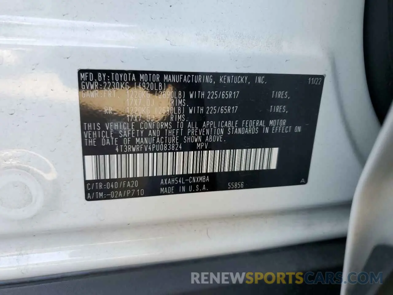 12 fotografías del automóvil dañado 4T3RWRFV4PU083824 TOYOTA RAV4 2023