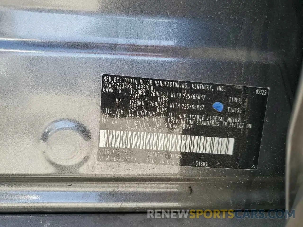 14 fotografías del automóvil dañado 4T3RWRFV6PU088135 TOYOTA RAV4 2023