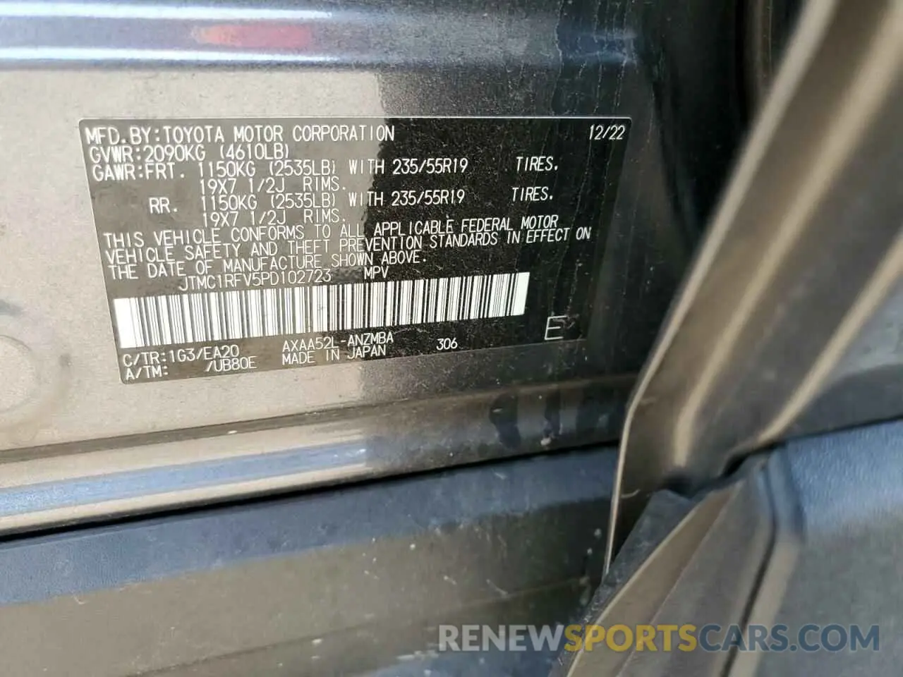 13 fotografías del automóvil dañado JTMC1RFV5PD102723 TOYOTA RAV4 2023