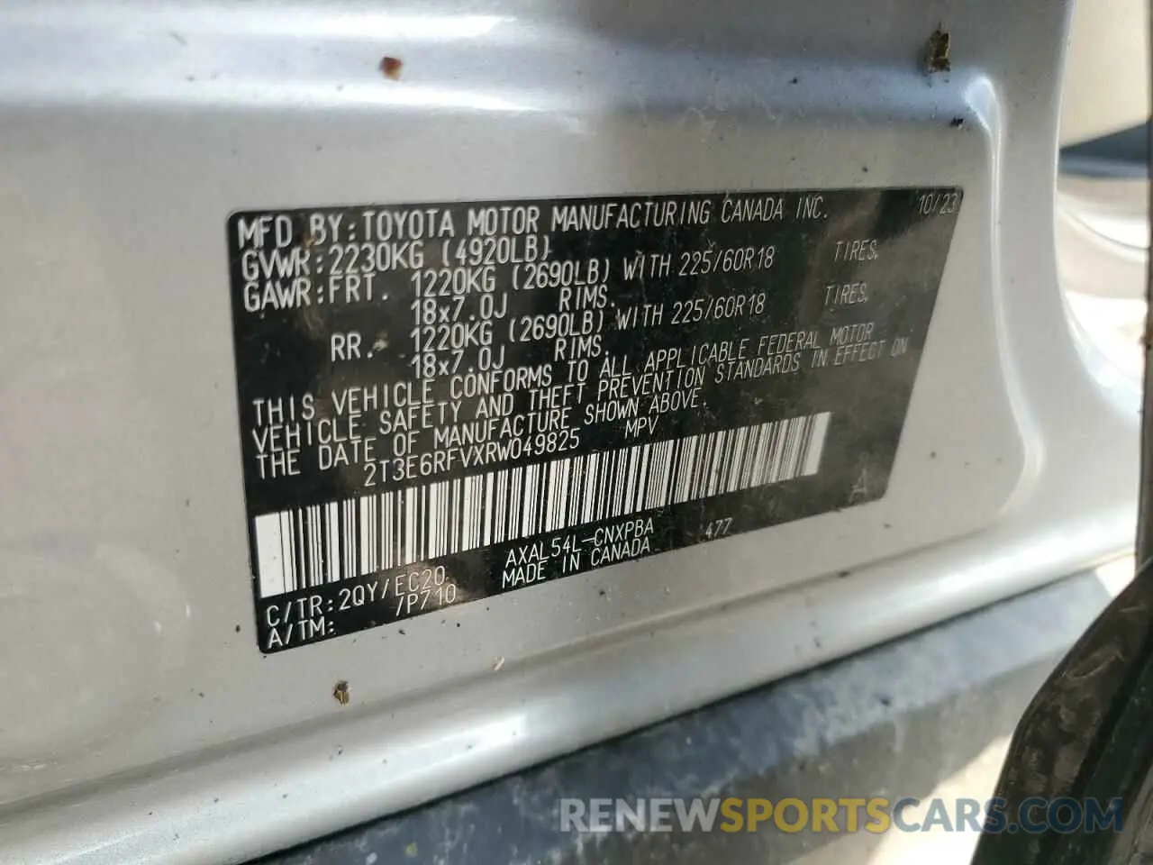 13 fotografías del automóvil dañado 2T3E6RFVXRW049825 TOYOTA RAV4 2024