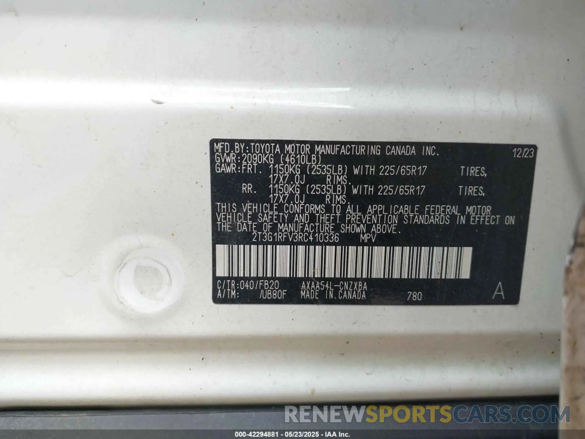 9 fotografías del automóvil dañado 2T3G1RFV3RC410336 TOYOTA RAV4 2024