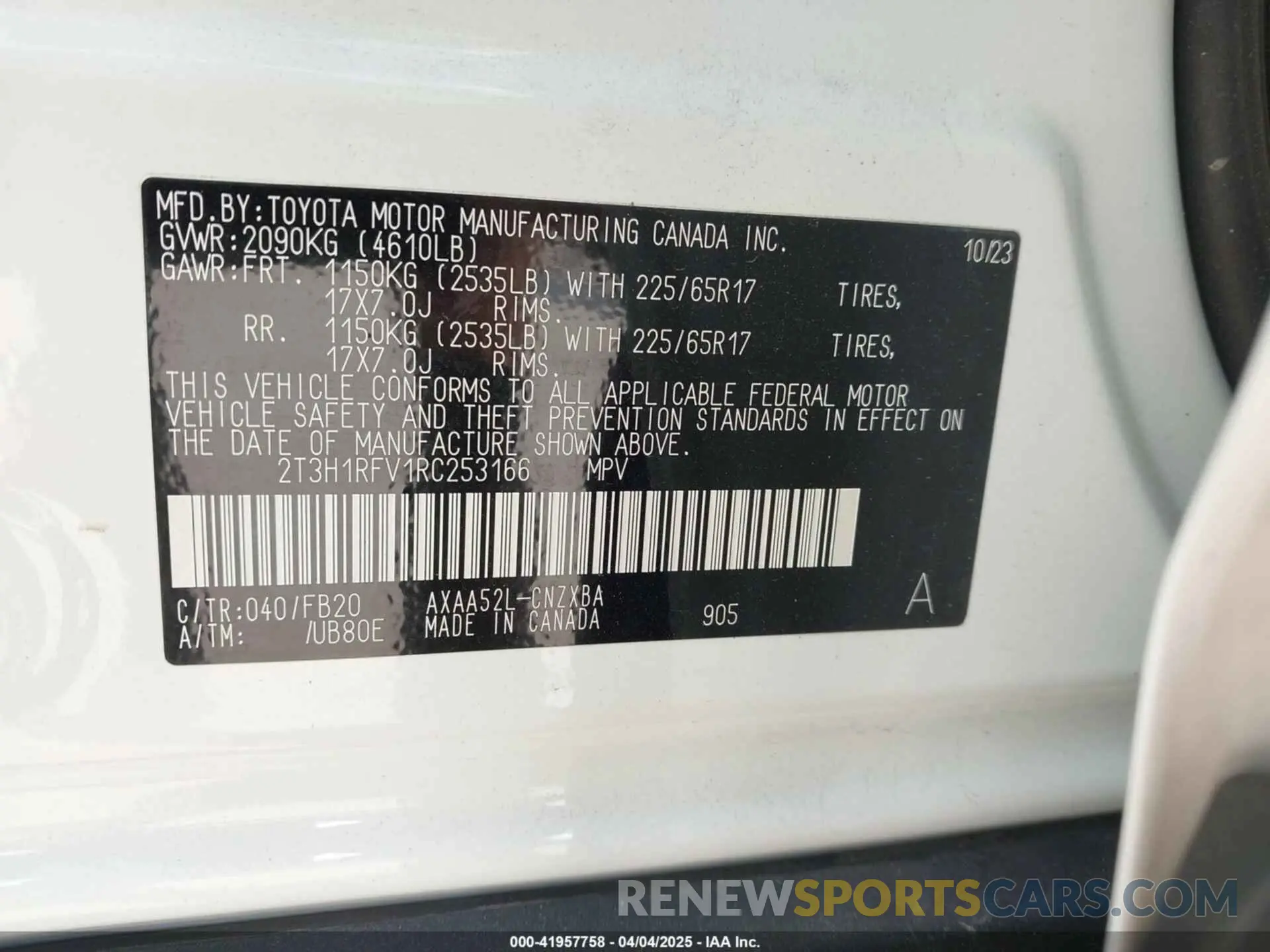 9 fotografías del automóvil dañado 2T3H1RFV1RC253166 TOYOTA RAV4 2024