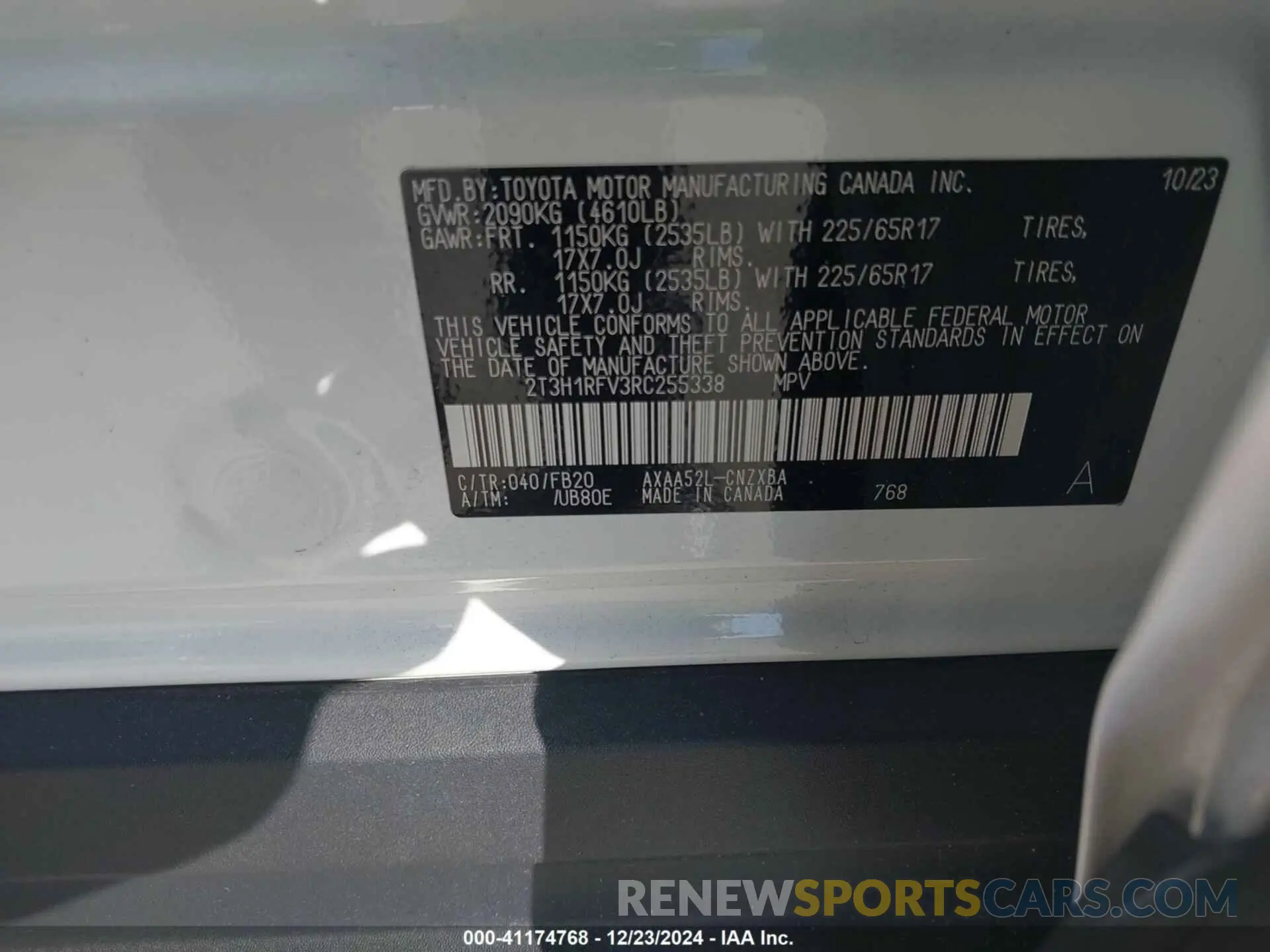 9 fotografías del automóvil dañado 2T3H1RFV3RC255338 TOYOTA RAV4 2024