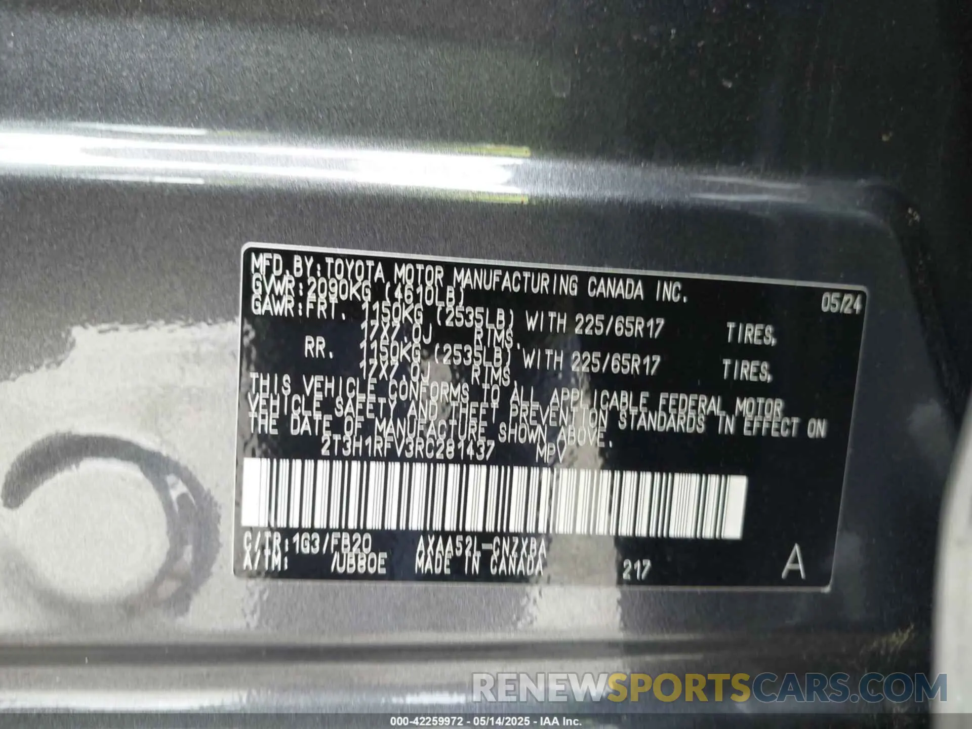 9 fotografías del automóvil dañado 2T3H1RFV3RC281437 TOYOTA RAV4 2024