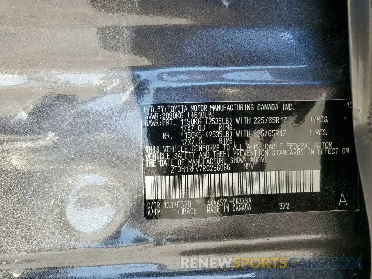 15 fotografías del automóvil dañado 2T3H1RFV7RC256086 TOYOTA RAV4 2024