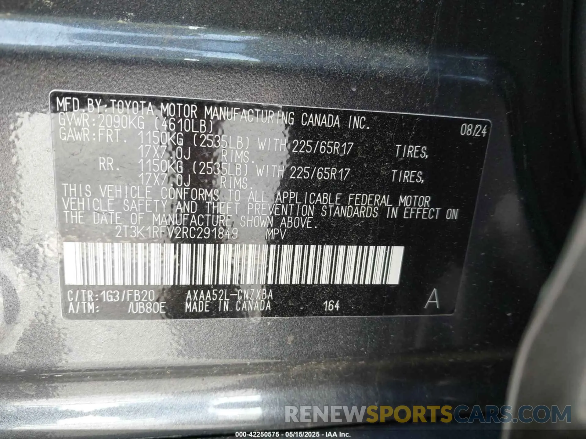9 fotografías del automóvil dañado 2T3K1RFV2RC291849 TOYOTA RAV4 2024
