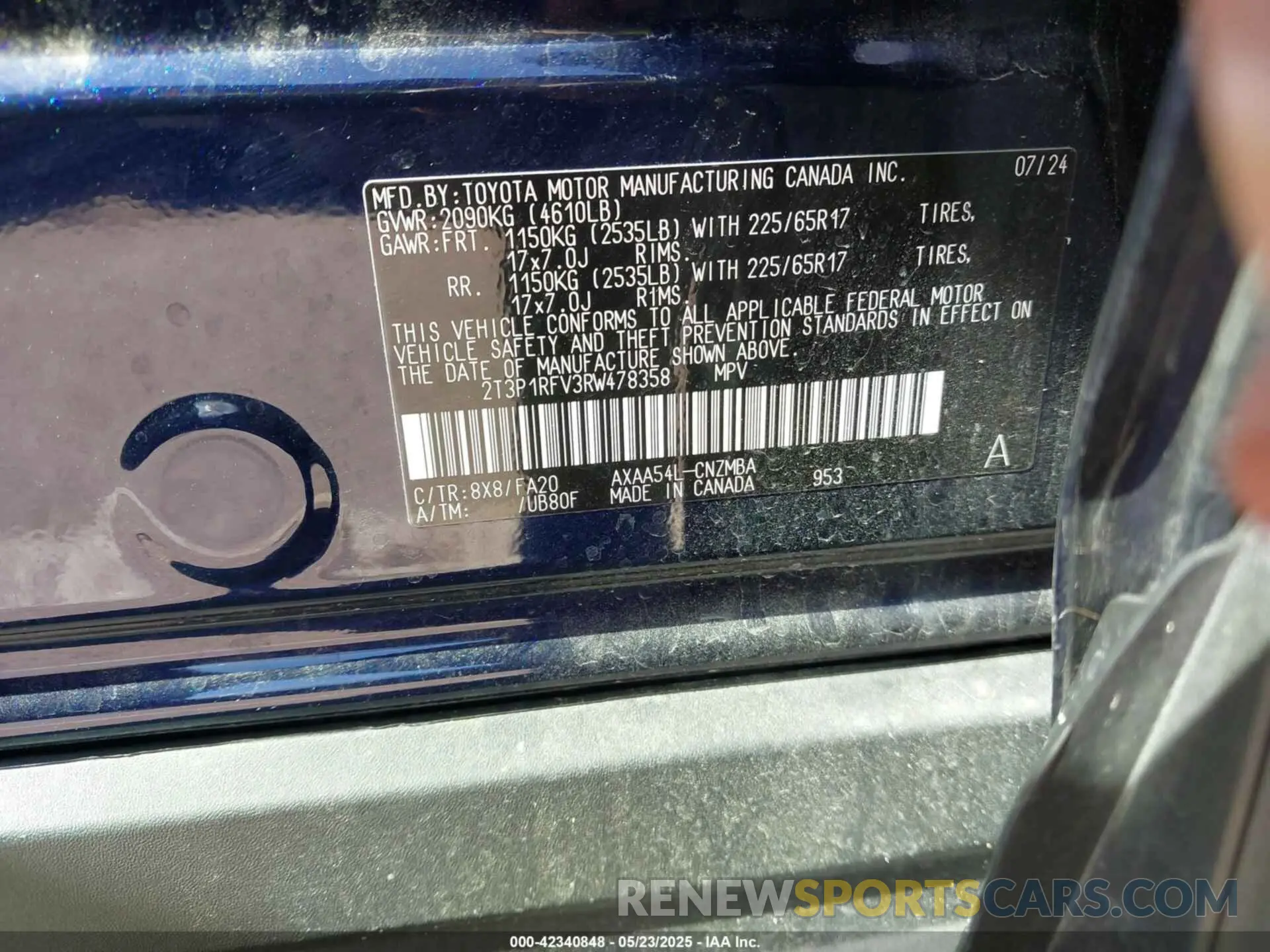9 fotografías del automóvil dañado 2T3P1RFV3RW478358 TOYOTA RAV4 2024