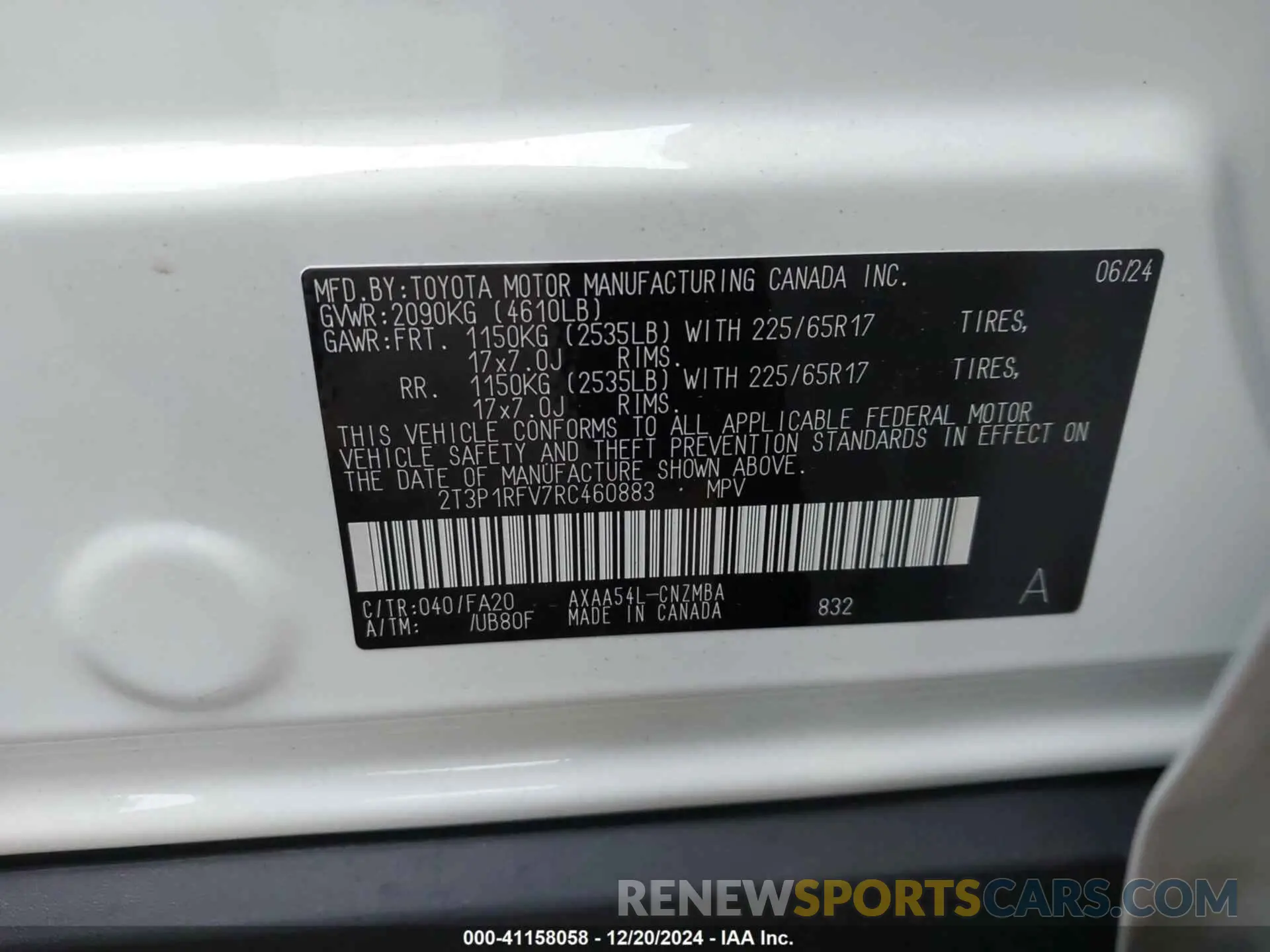 9 fotografías del automóvil dañado 2T3P1RFV7RC460883 TOYOTA RAV4 2024