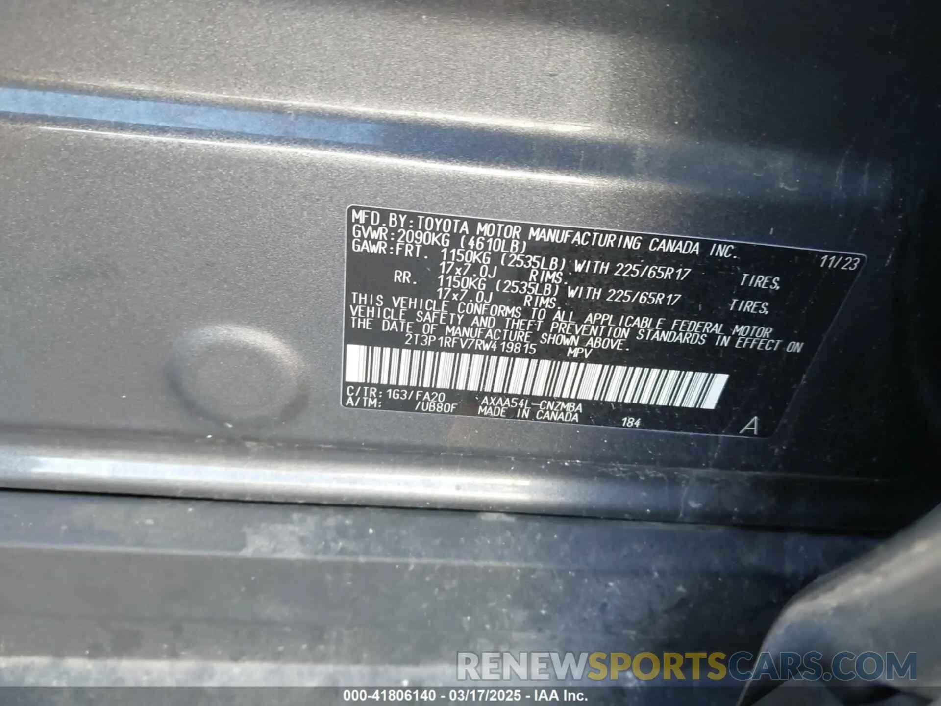 9 fotografías del automóvil dañado 2T3P1RFV7RW419815 TOYOTA RAV4 2024