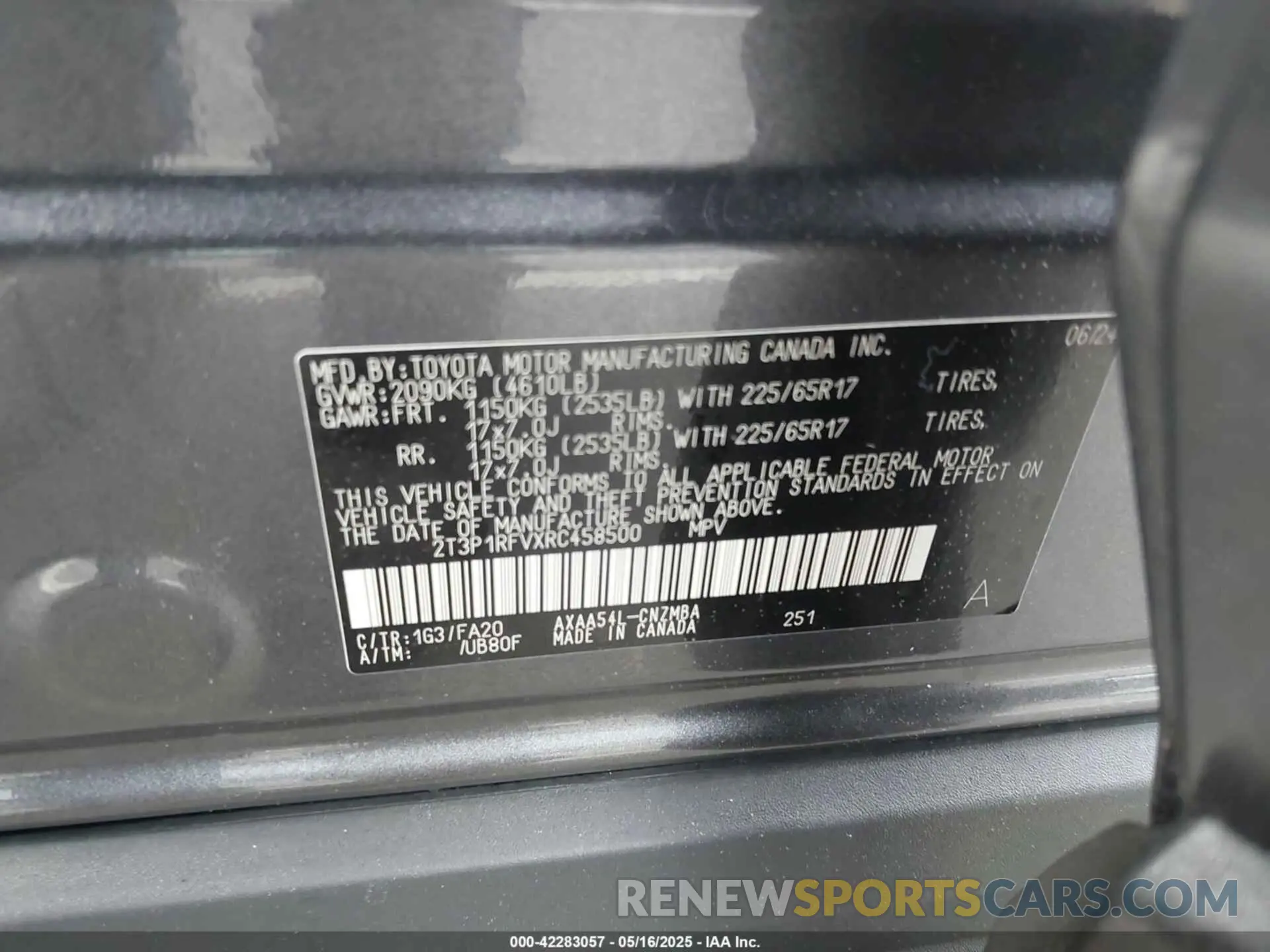 9 fotografías del automóvil dañado 2T3P1RFVXRC458500 TOYOTA RAV4 2024