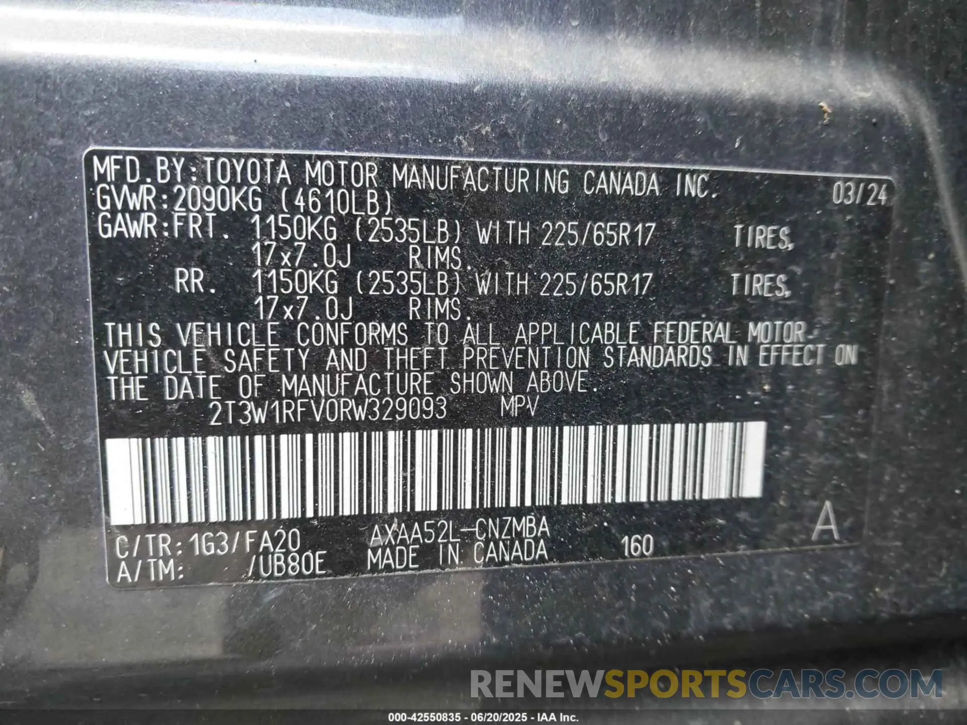 9 fotografías del automóvil dañado 2T3W1RFV0RW329093 TOYOTA RAV4 2024
