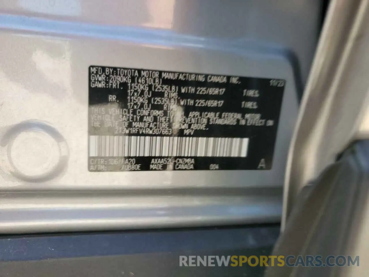 13 fotografías del automóvil dañado 2T3W1RFV4RW307663 TOYOTA RAV4 2024