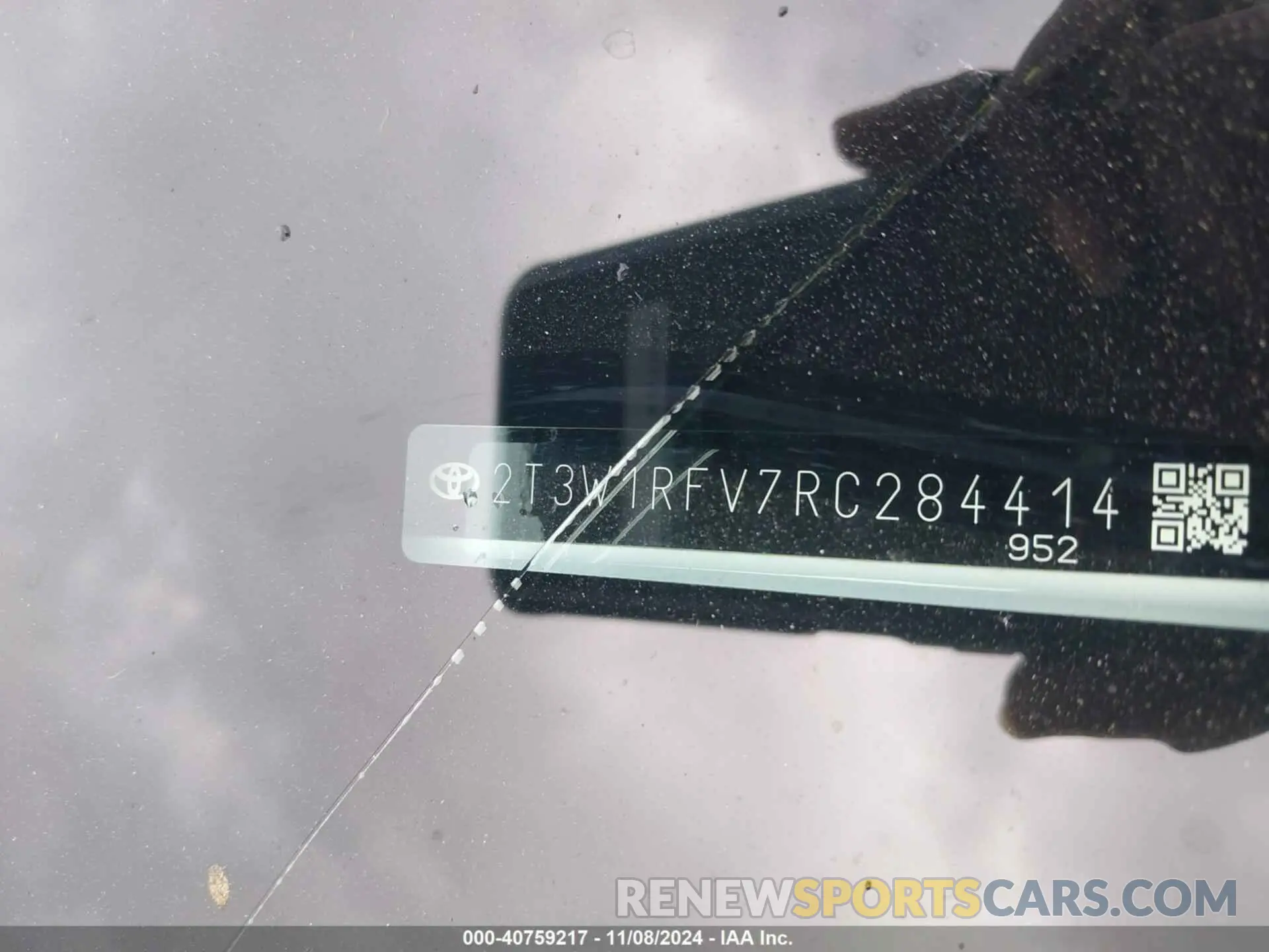 9 fotografías del automóvil dañado 2T3W1RFV7RC284414 TOYOTA RAV4 2024