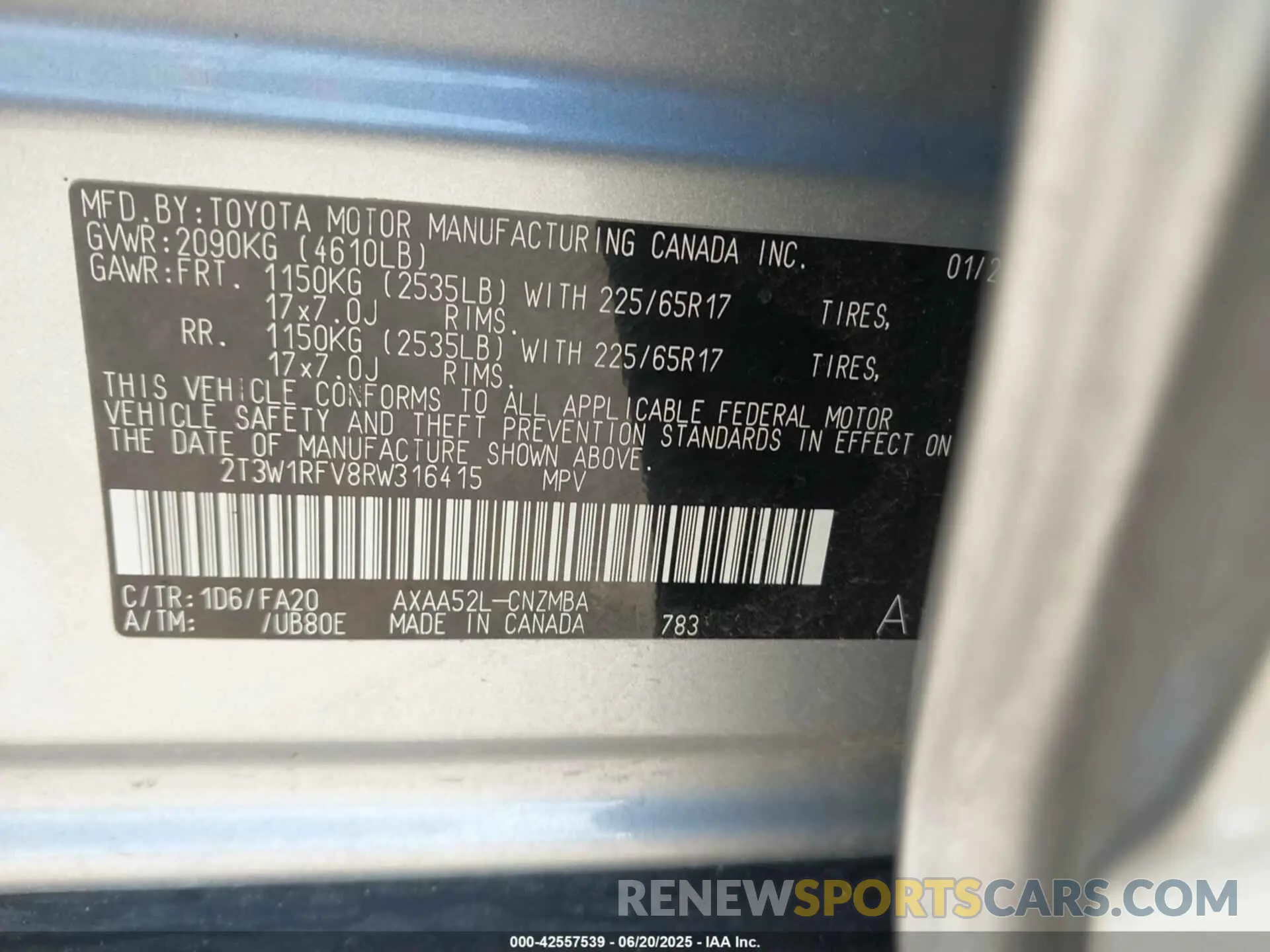 9 fotografías del automóvil dañado 2T3W1RFV8RW316415 TOYOTA RAV4 2024