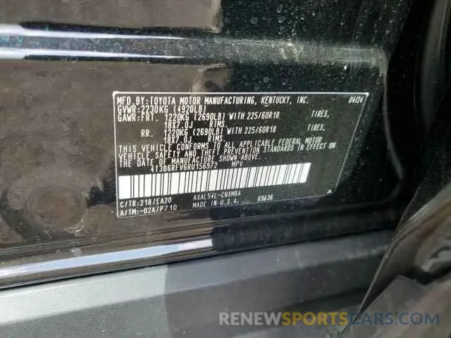 13 fotografías del automóvil dañado 4T3B6RFV6RU156972 TOYOTA RAV4 2024