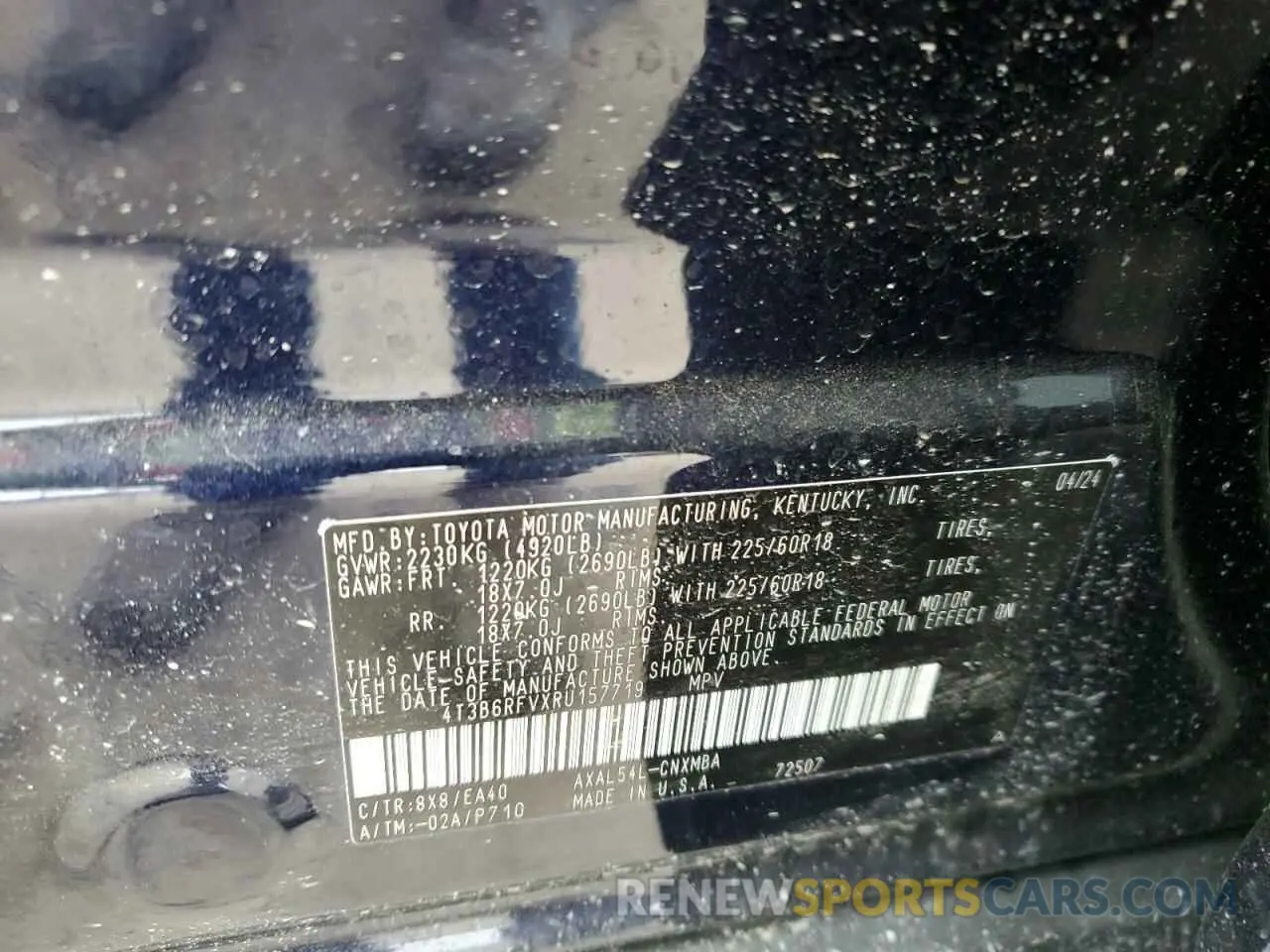 15 fotografías del automóvil dañado 4T3B6RFVXRU157719 TOYOTA RAV4 2024