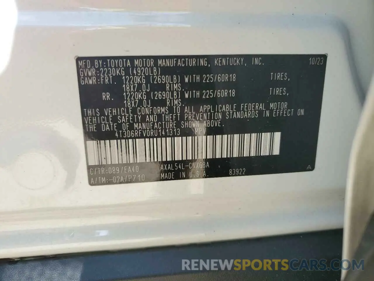 14 fotografías del automóvil dañado 4T3D6RFV0RU141313 TOYOTA RAV4 2024