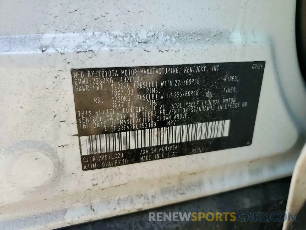 13 fotografías del automóvil dañado 4T3E6RFV2RU153189 TOYOTA RAV4 2024