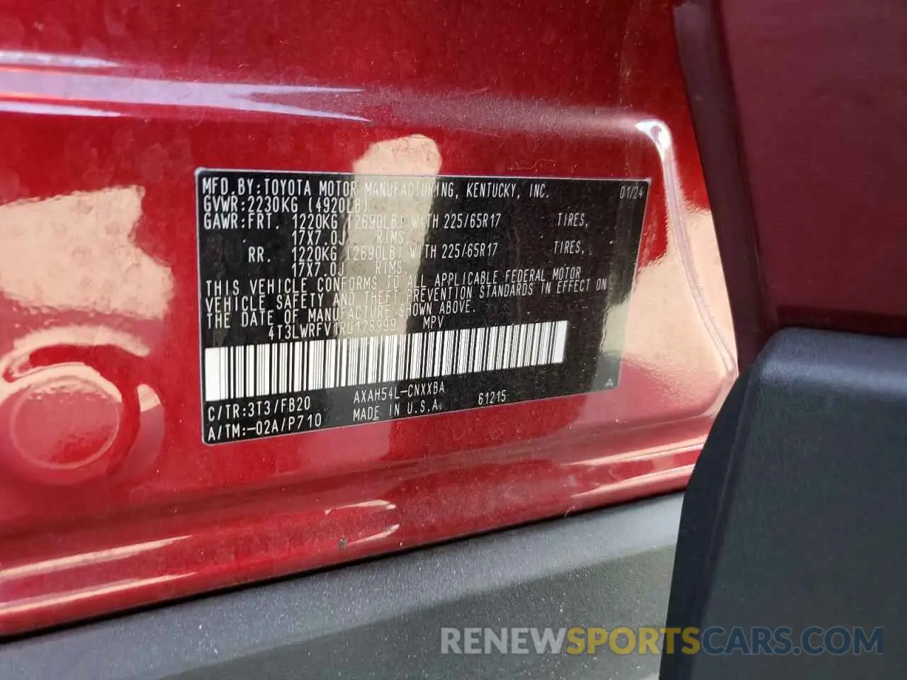 13 fotografías del automóvil dañado 4T3LWRFV1RU128999 TOYOTA RAV4 2024