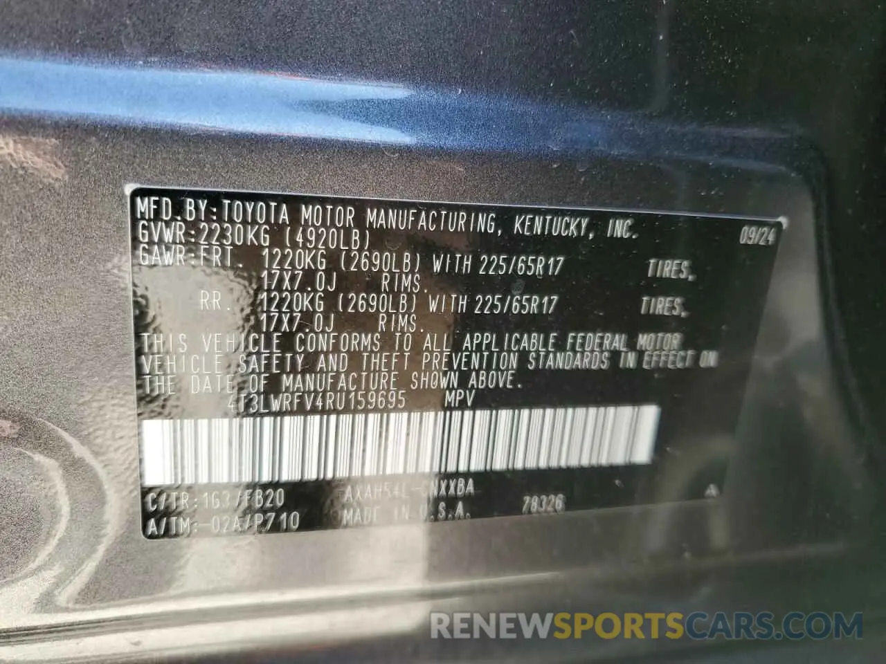 13 fotografías del automóvil dañado 4T3LWRFV4RU159695 TOYOTA RAV4 2024