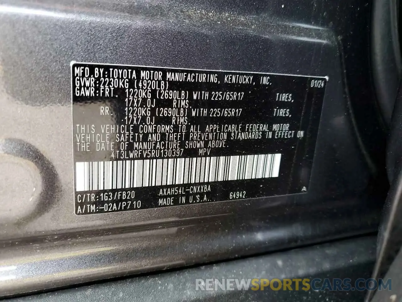 12 fotografías del automóvil dañado 4T3LWRFV5RU130397 TOYOTA RAV4 2024