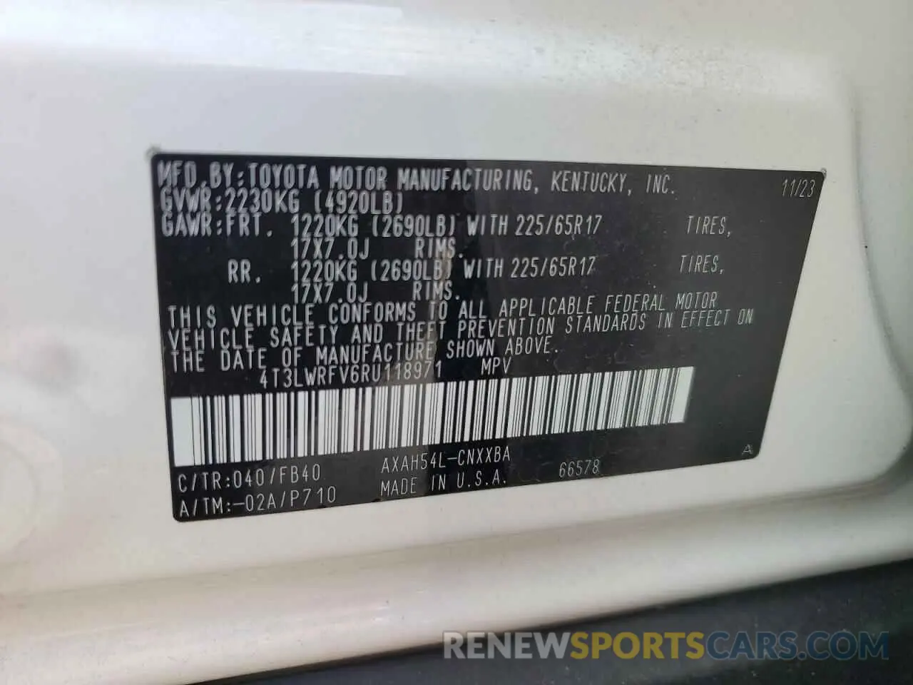 13 fotografías del automóvil dañado 4T3LWRFV6RU118971 TOYOTA RAV4 2024