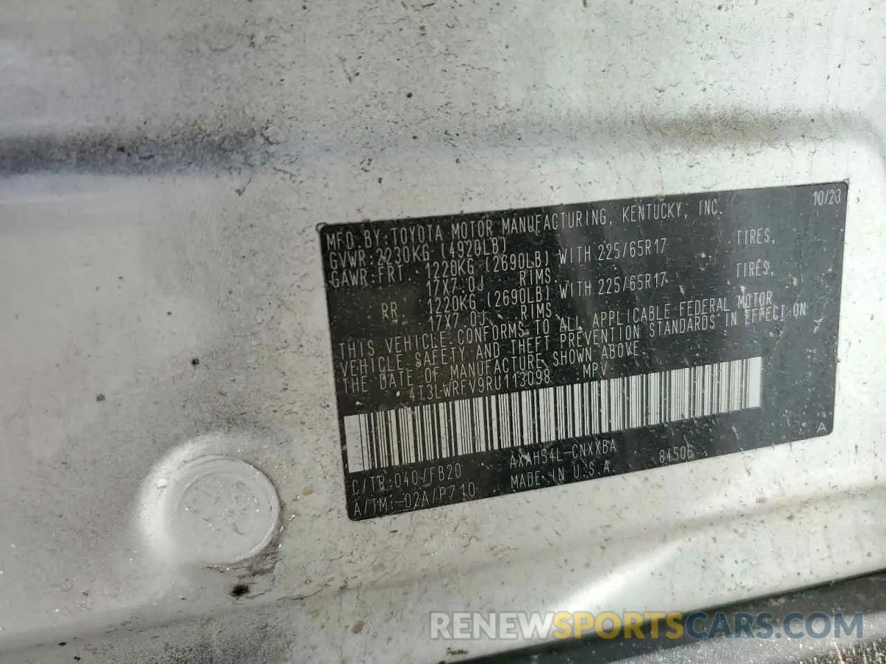 15 fotografías del automóvil dañado 4T3LWRFV9RU113098 TOYOTA RAV4 2024