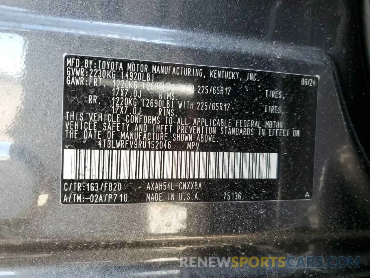 13 fotografías del automóvil dañado 4T3LWRFV9RU152046 TOYOTA RAV4 2024