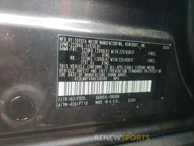 13 fotografías del automóvil dañado 4T3LWRFVXRU130508 TOYOTA RAV4 2024