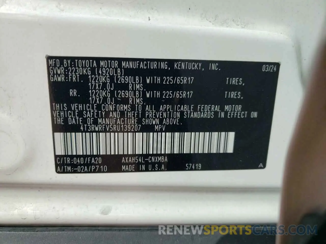 13 fotografías del automóvil dañado 4T3RWRFV5RU139207 TOYOTA RAV4 2024