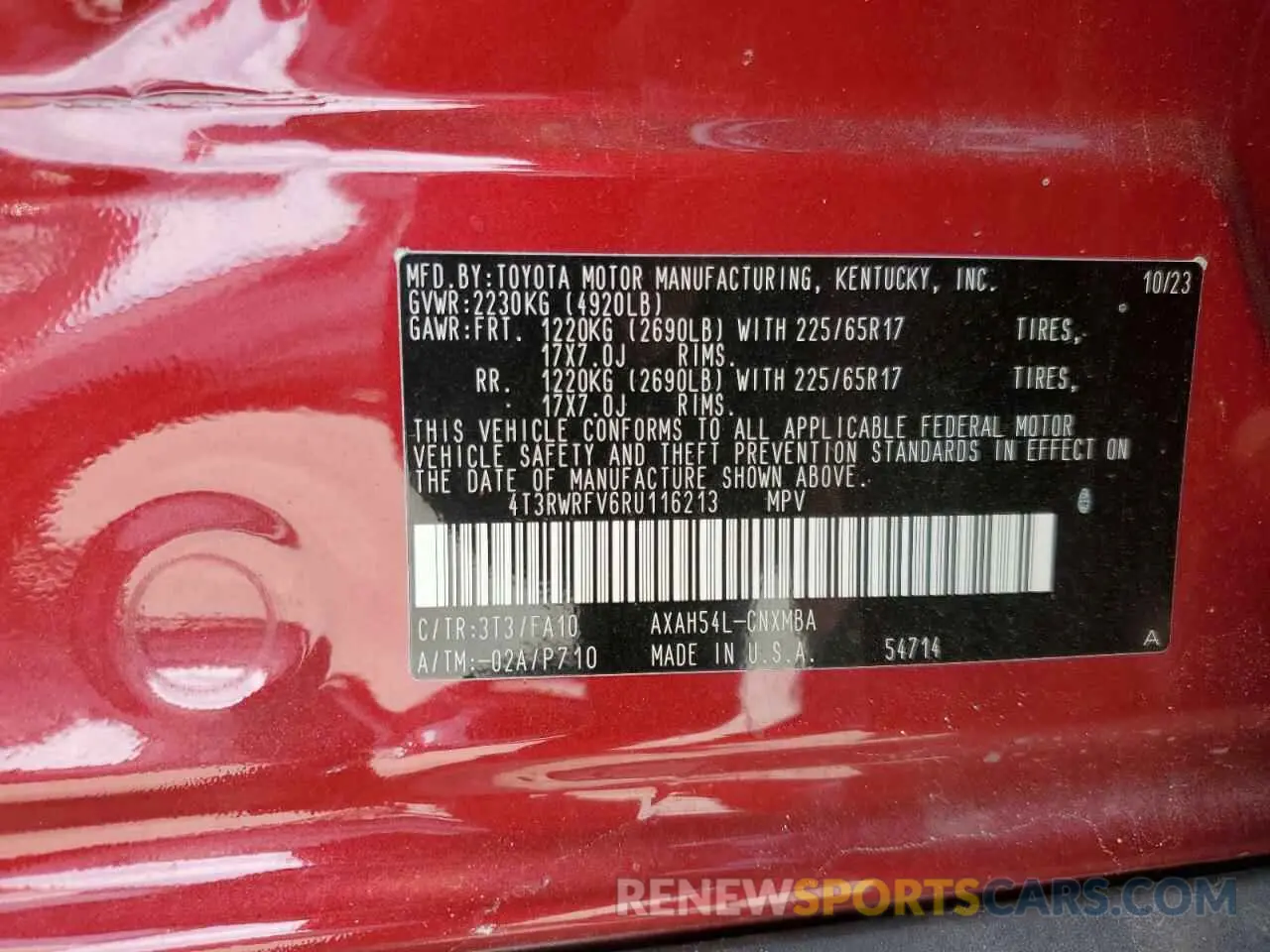 13 fotografías del automóvil dañado 4T3RWRFV6RU116213 TOYOTA RAV4 2024