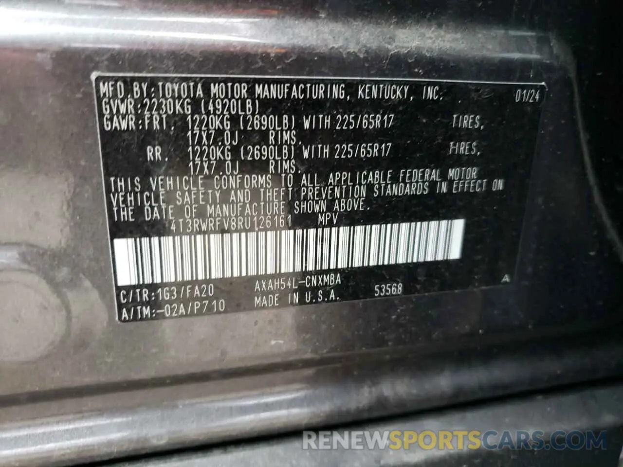 14 fotografías del automóvil dañado 4T3RWRFV8RU126161 TOYOTA RAV4 2024