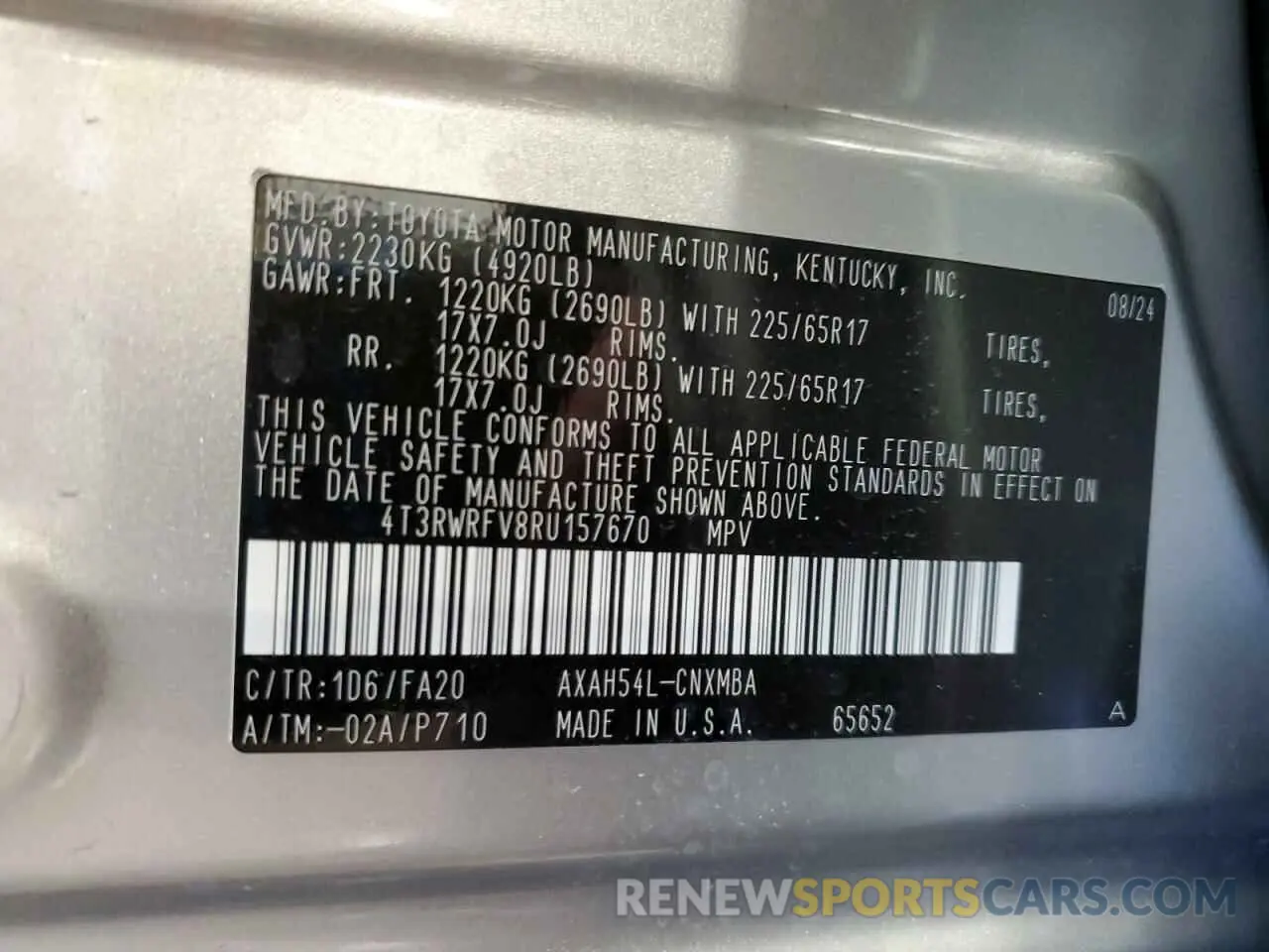 13 fotografías del automóvil dañado 4T3RWRFV8RU157670 TOYOTA RAV4 2024