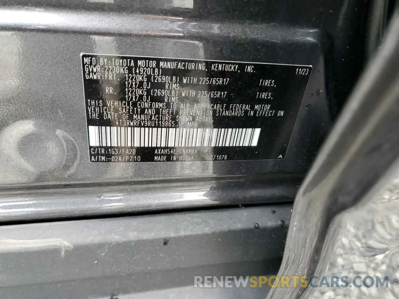 14 fotografías del automóvil dañado 4T3RWRFV9RU119865 TOYOTA RAV4 2024