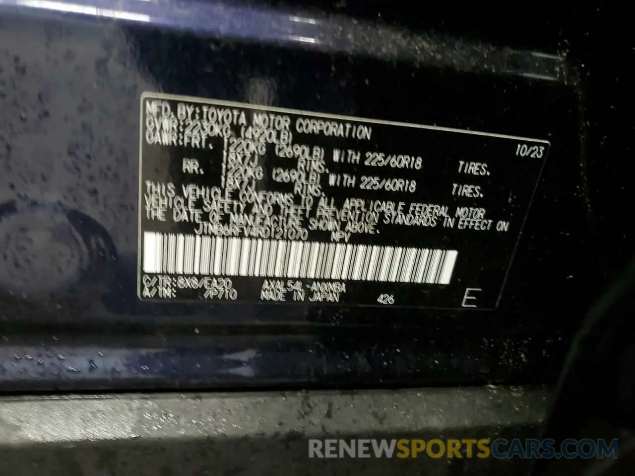 13 fotografías del automóvil dañado JTMB6RFV4RD121070 TOYOTA RAV4 2024