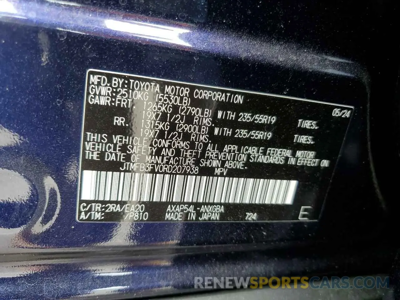 13 fotografías del automóvil dañado JTMFB3FV0RD207938 TOYOTA RAV4 2024