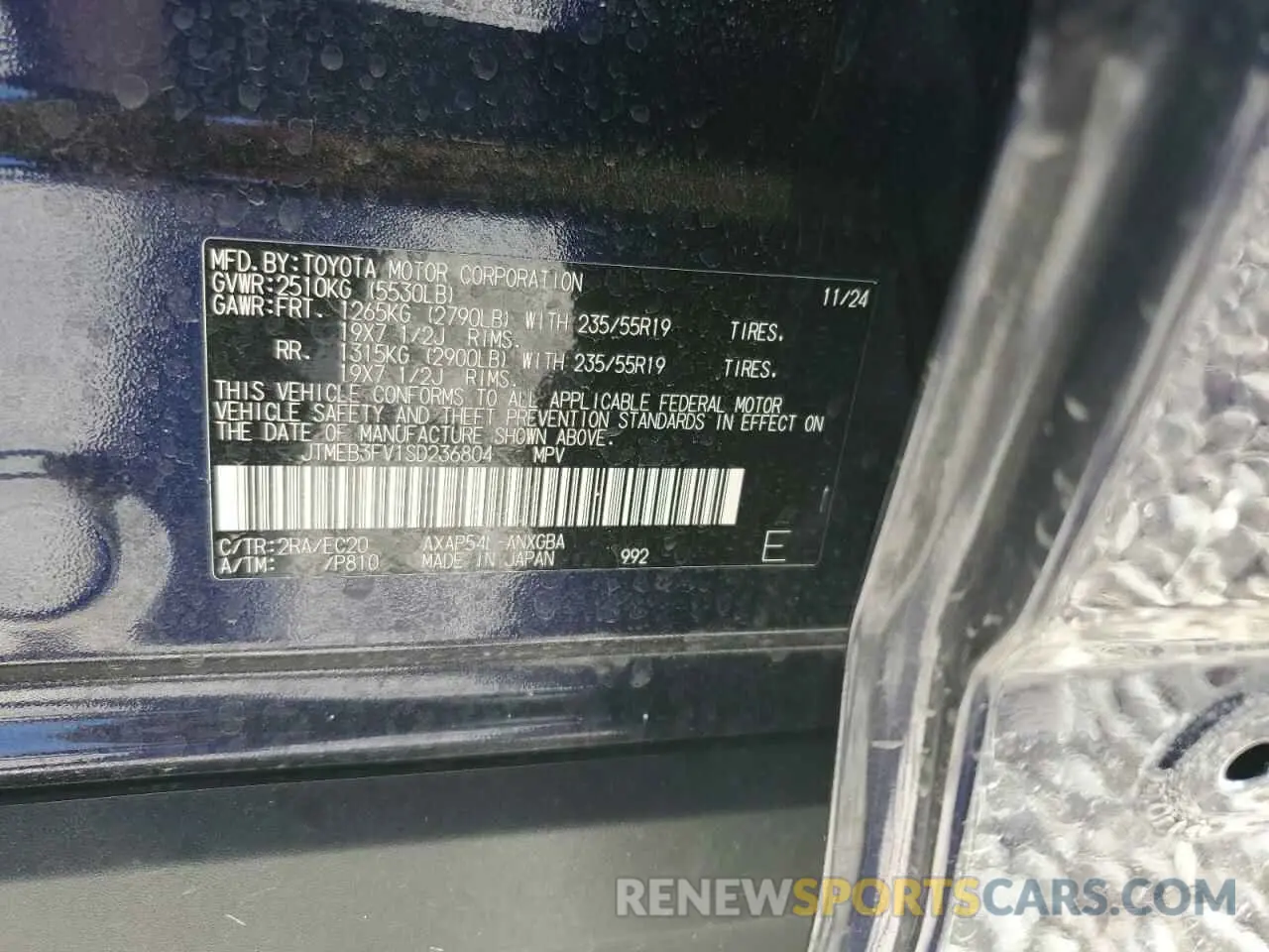 14 fotografías del automóvil dañado JTMEB3FV1SD236804 TOYOTA RAV4 2025